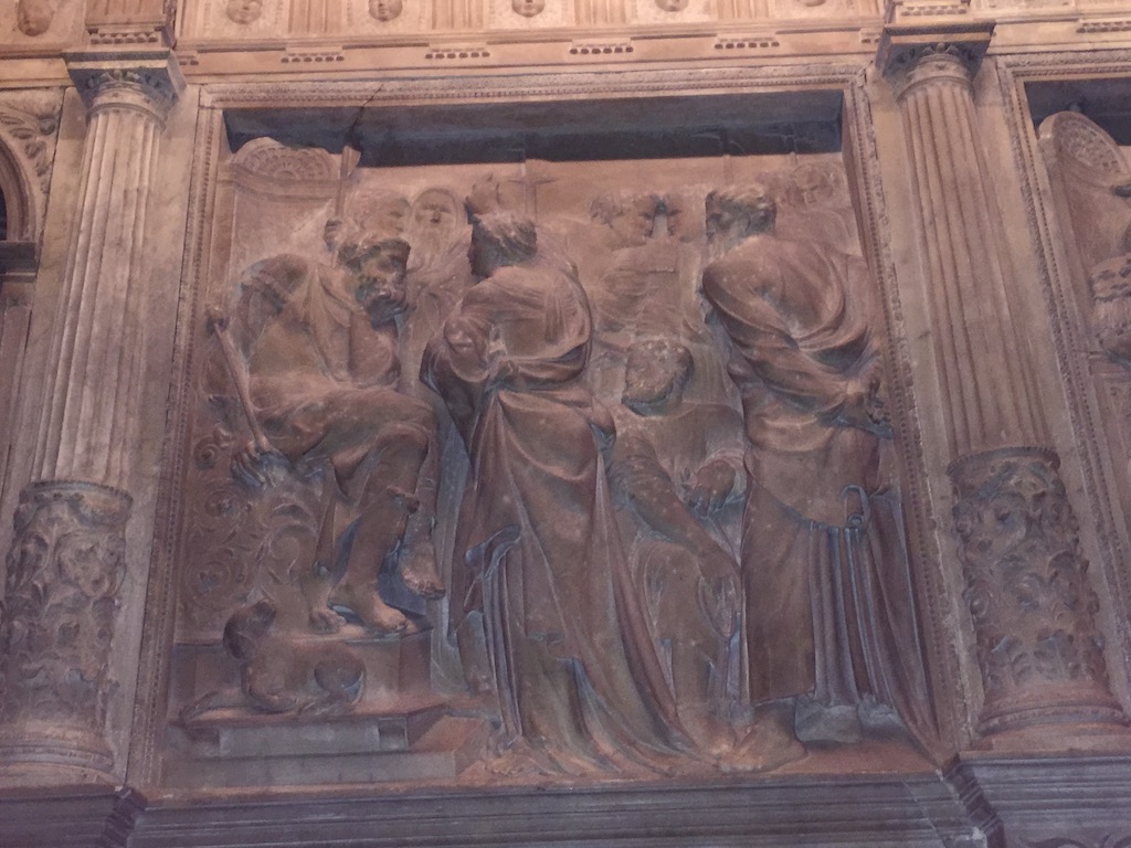 Trascoro de la catedral de Barcelona. Juicio a Santa Eulalia